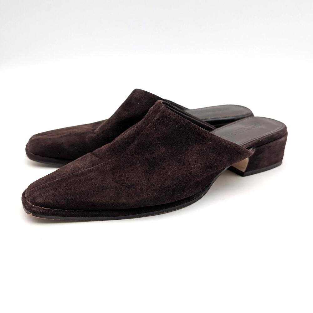 Steve Madden Dessa Block Heel Mule Square Toe Women's Brown Size US7M EU37.5
